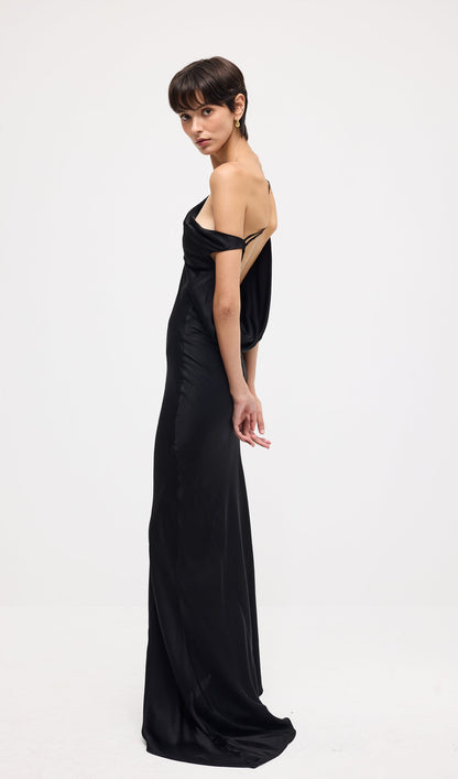 Slip With Asymmetrical Hem Maxi Dress