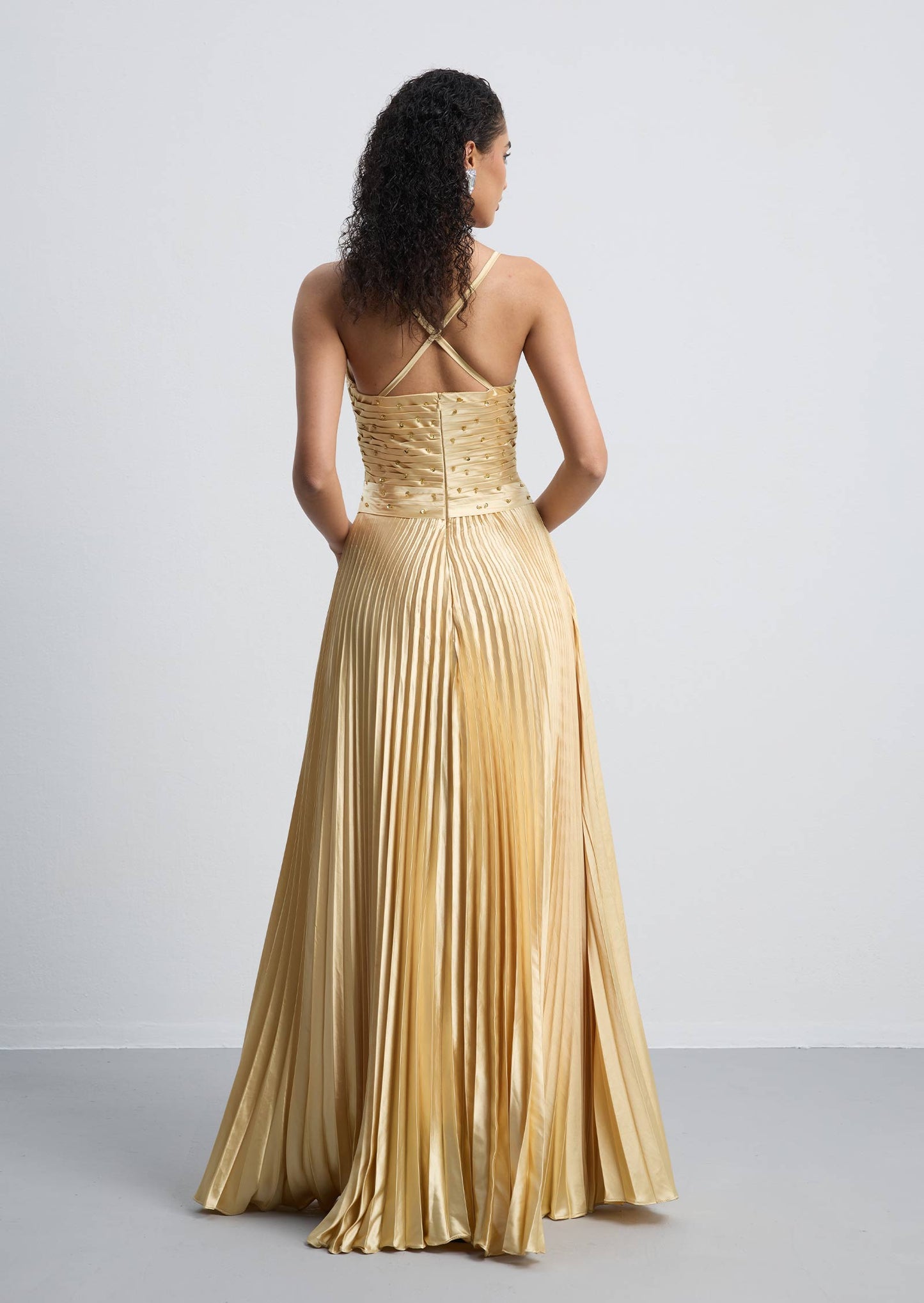 Noor Elegance Hiba Diamond Knot Maxi Dress