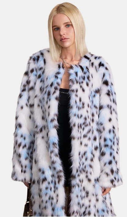 Lynx Leopard Print Coat