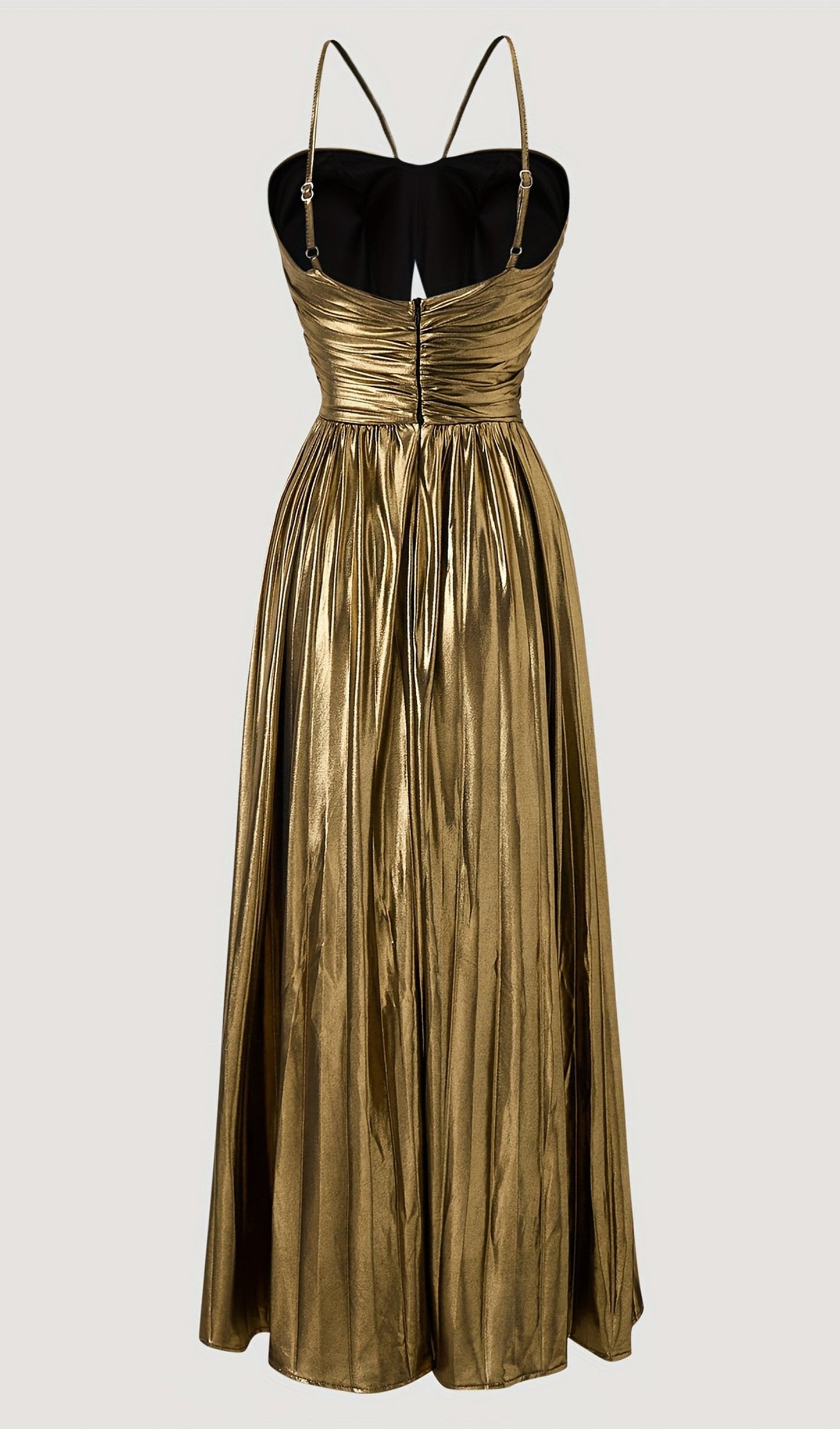 Noor Elegance Metallic Laceup Maxi Dress