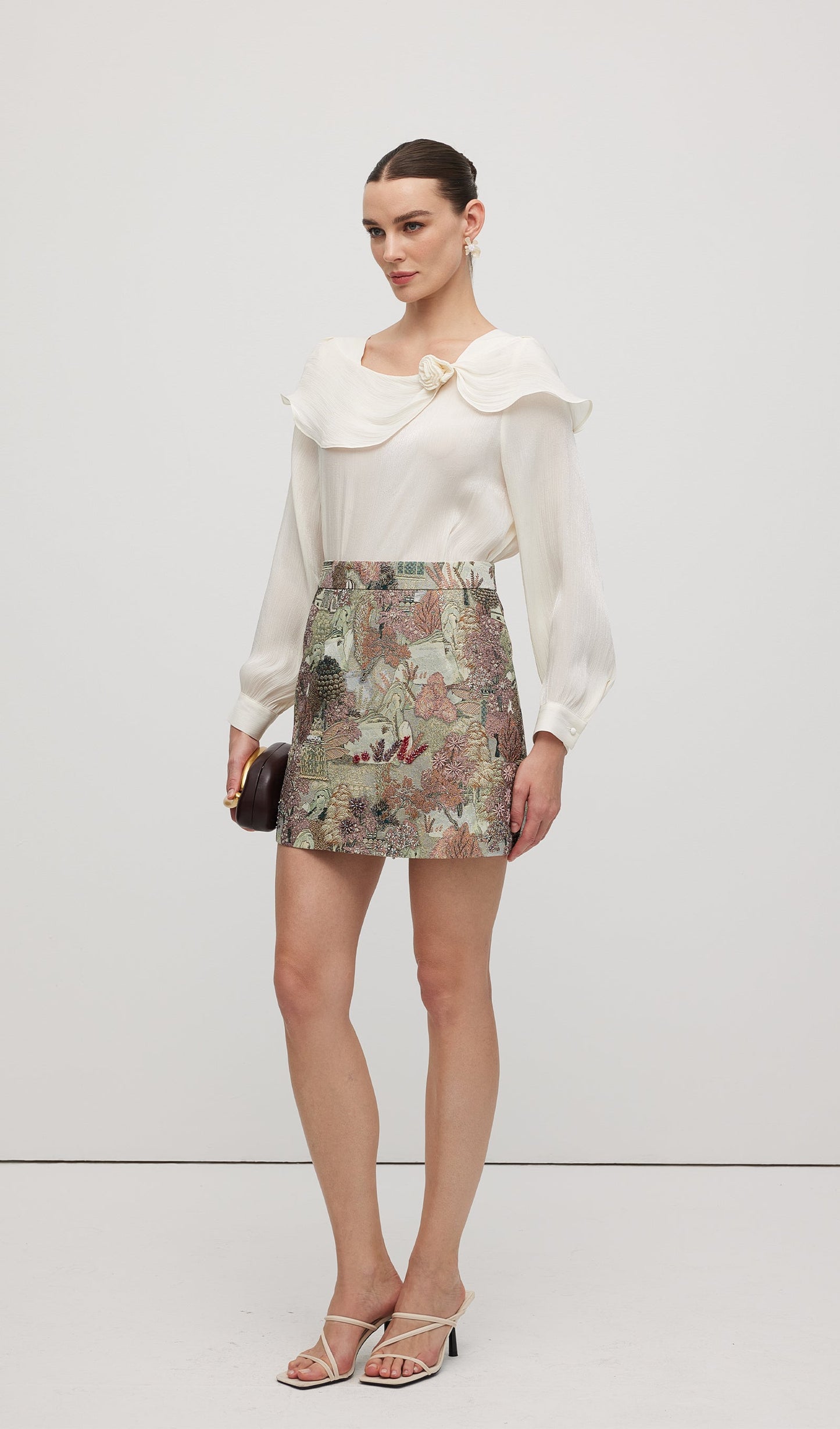 Capped Shoulder Long Sleeve Top