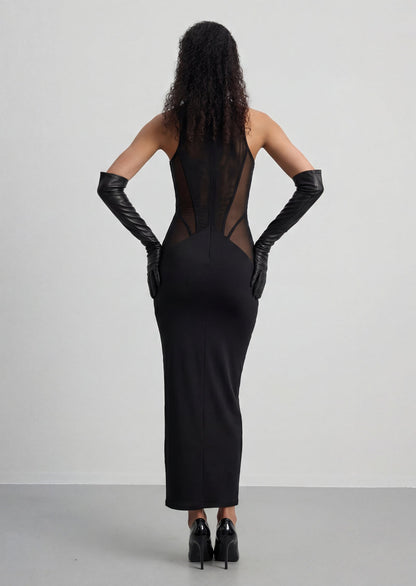 Sleeveless Black Corset Dress