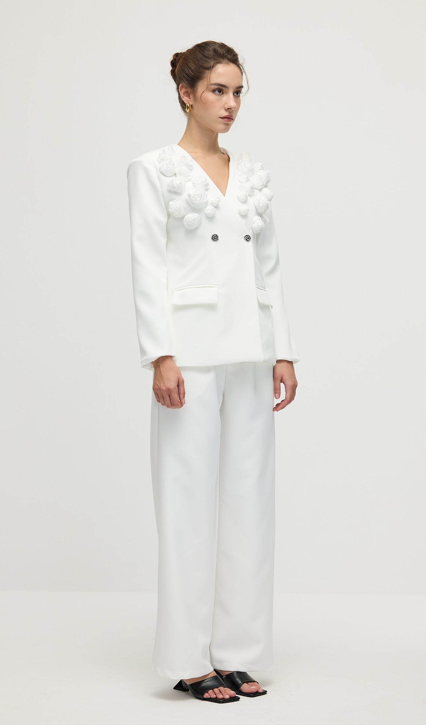 Slim Fit Blazer & Trousers Two-Piece Set In White