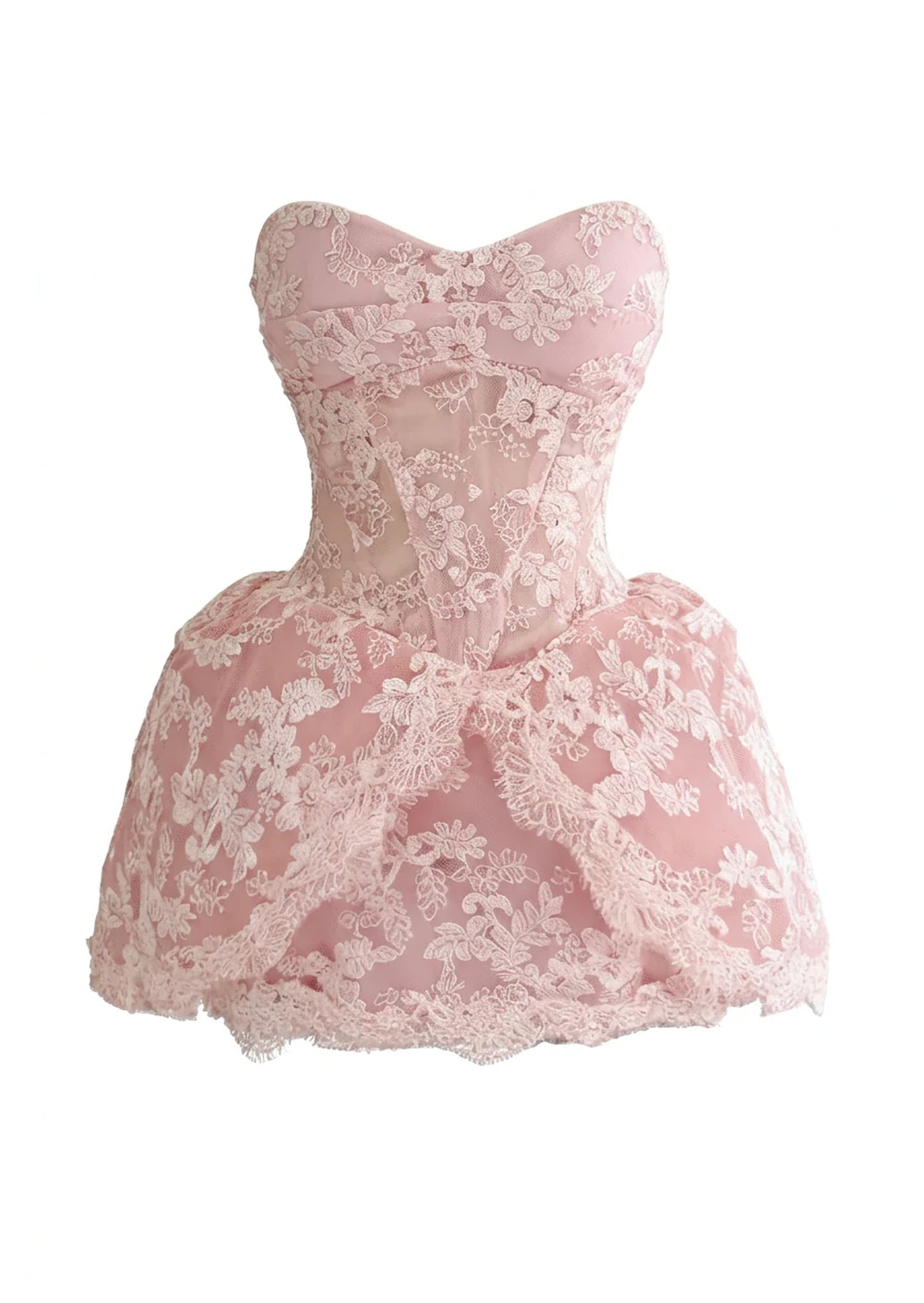 Maddy Strapless Mini Dress In Pink