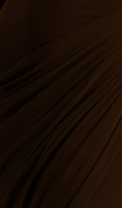 Layali Rose High-Neck Maxi Dress With Front Split