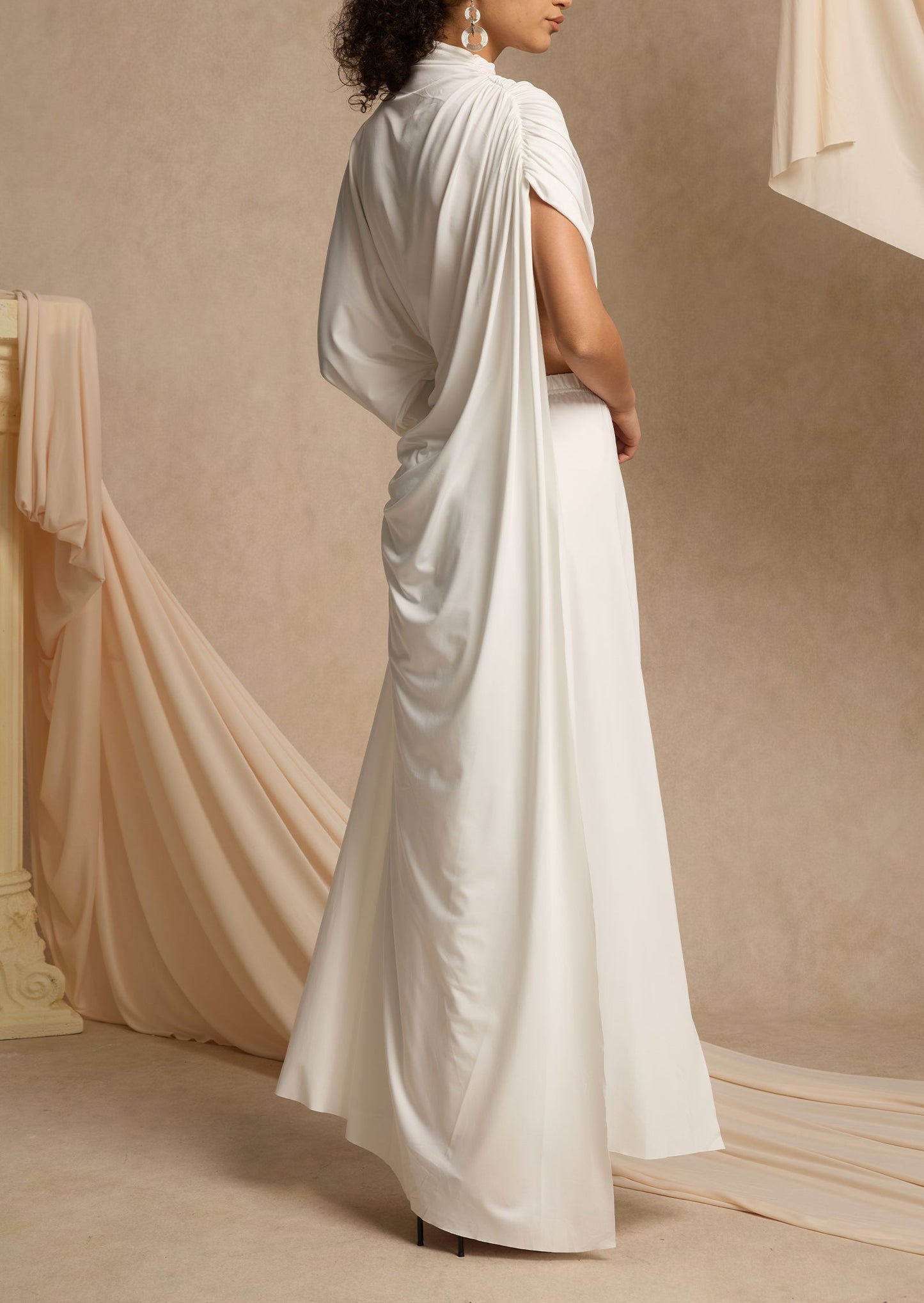 Asymmetrical Blouse & Maxi Skirt Set