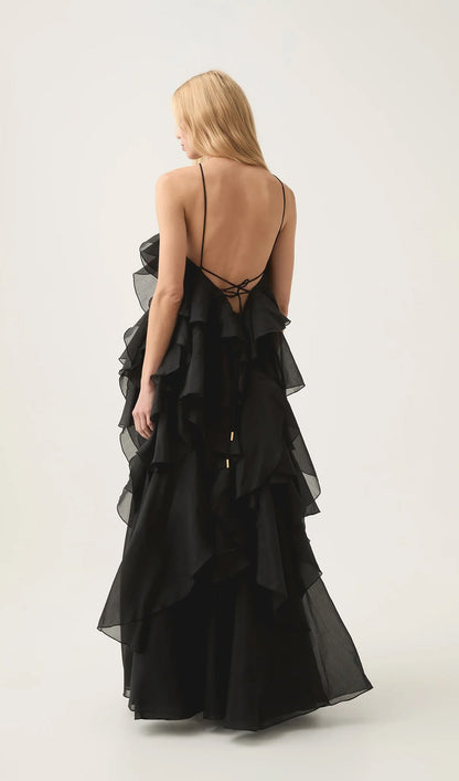 Halter Layered Maxi Dress