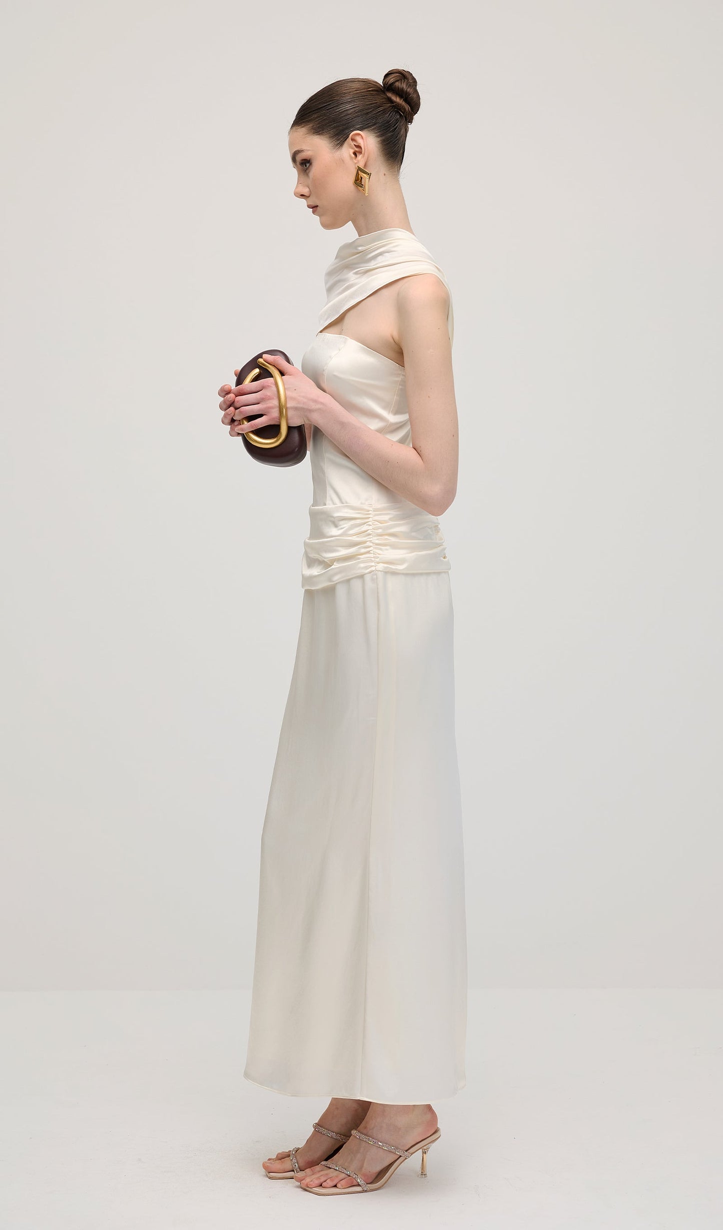 Satin Bodycon Maxi Dress