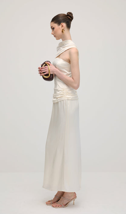 Satin Bodycon Maxi Dress