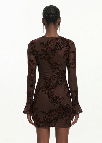 Rositana Mini Dress In Chicory Coffee