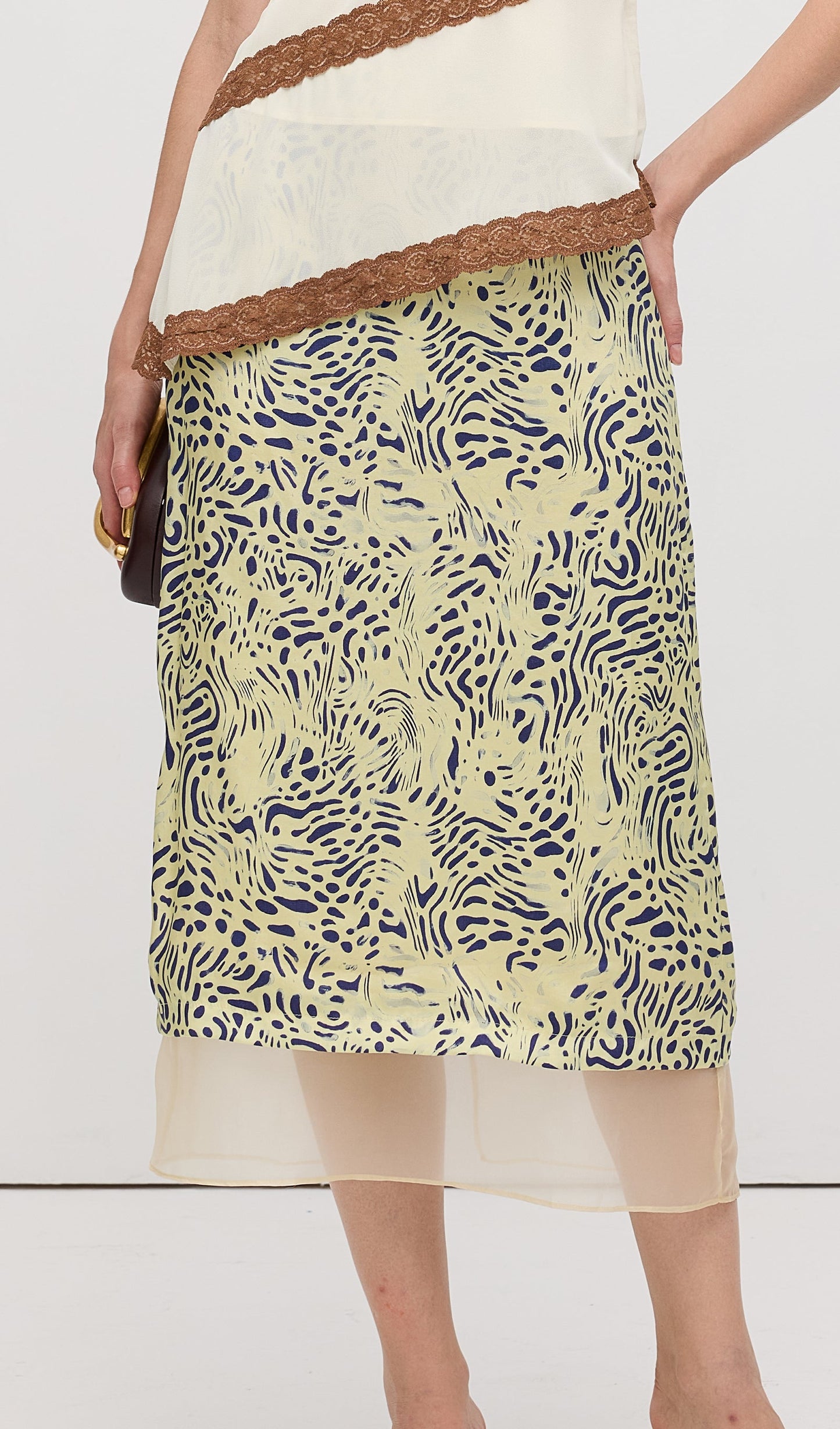 Leopard Printed Midi Skirt