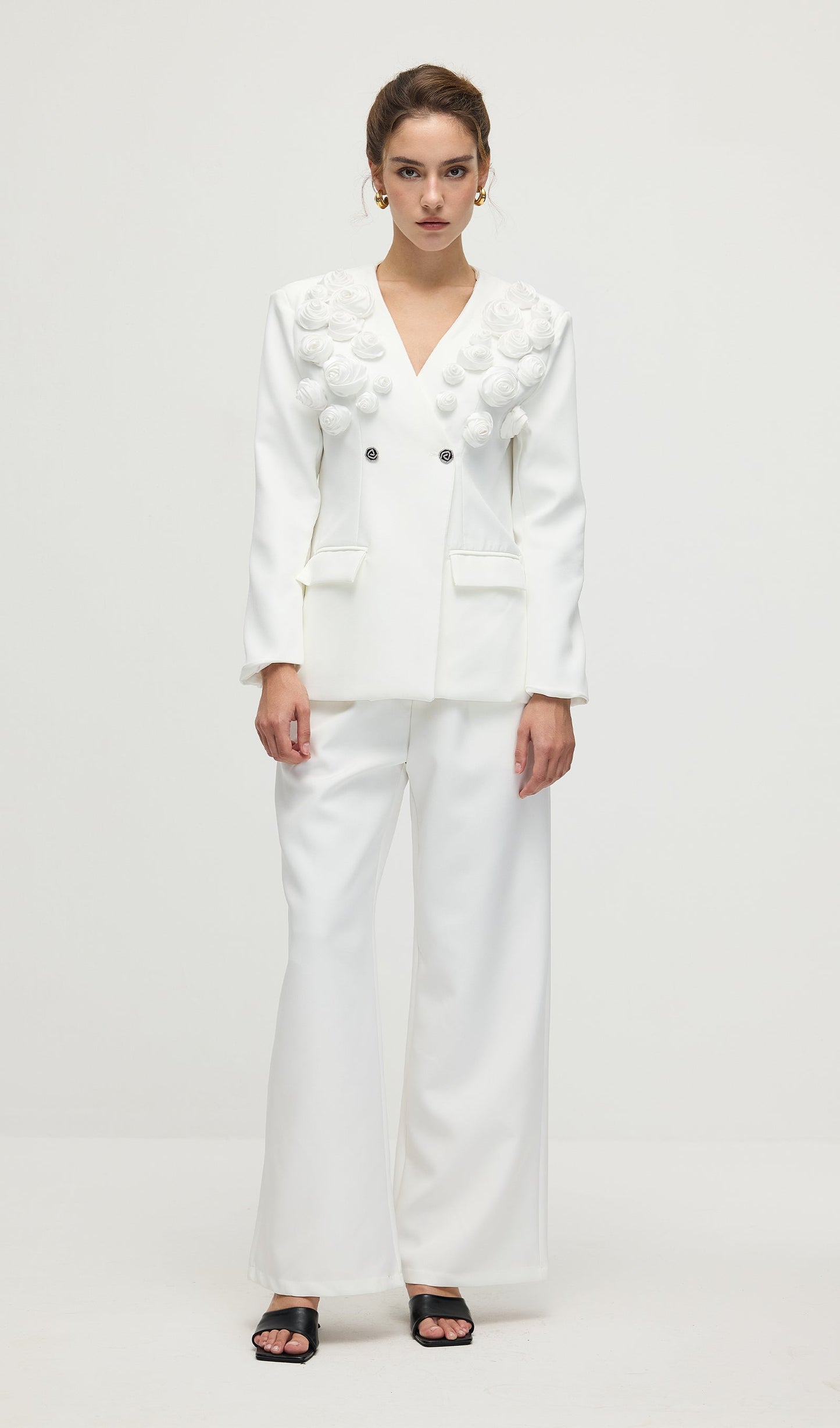 Slim Fit Blazer & Trousers Two-Piece Set In White