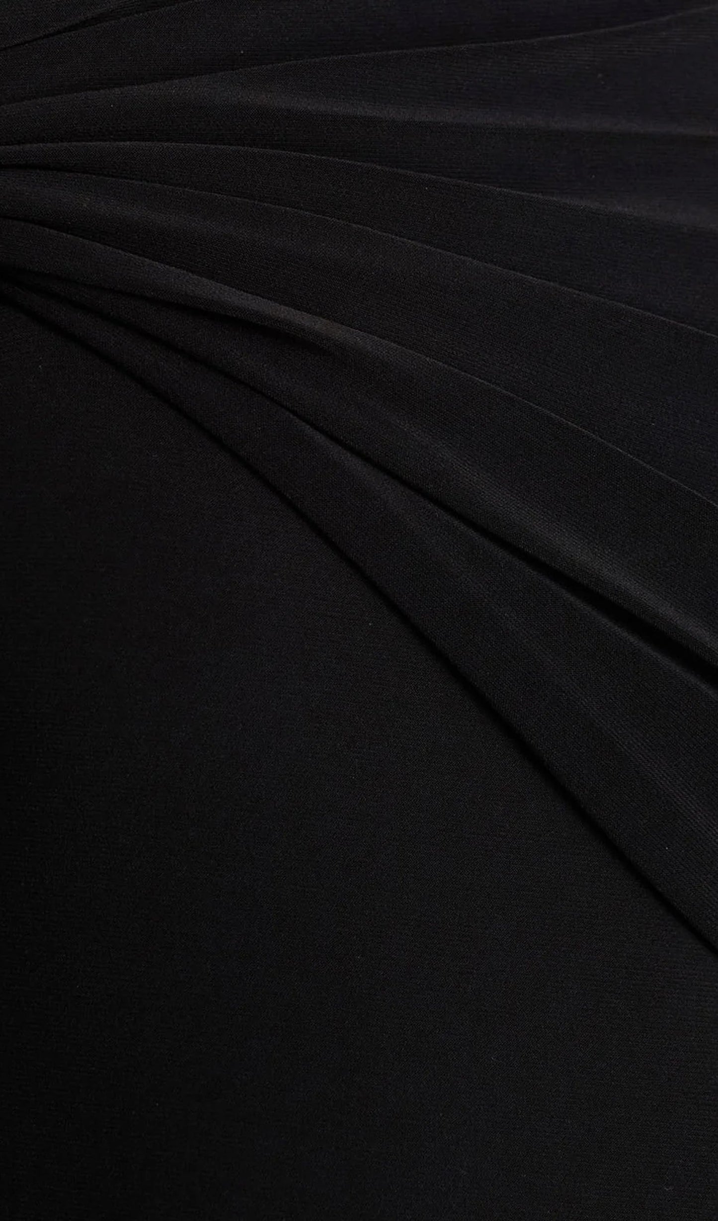 Asymmetric-Neck Midi Dress With Embellishment In Black