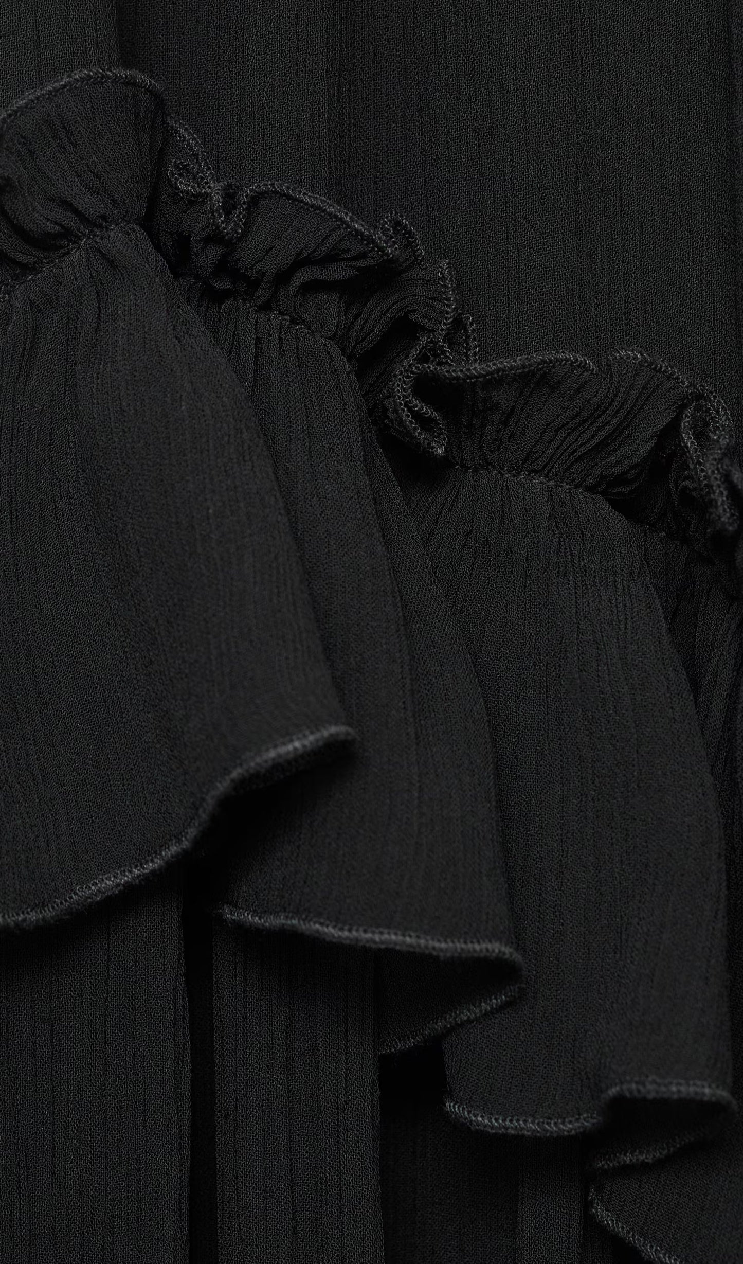Strapless Layered Maxi Dress In Black