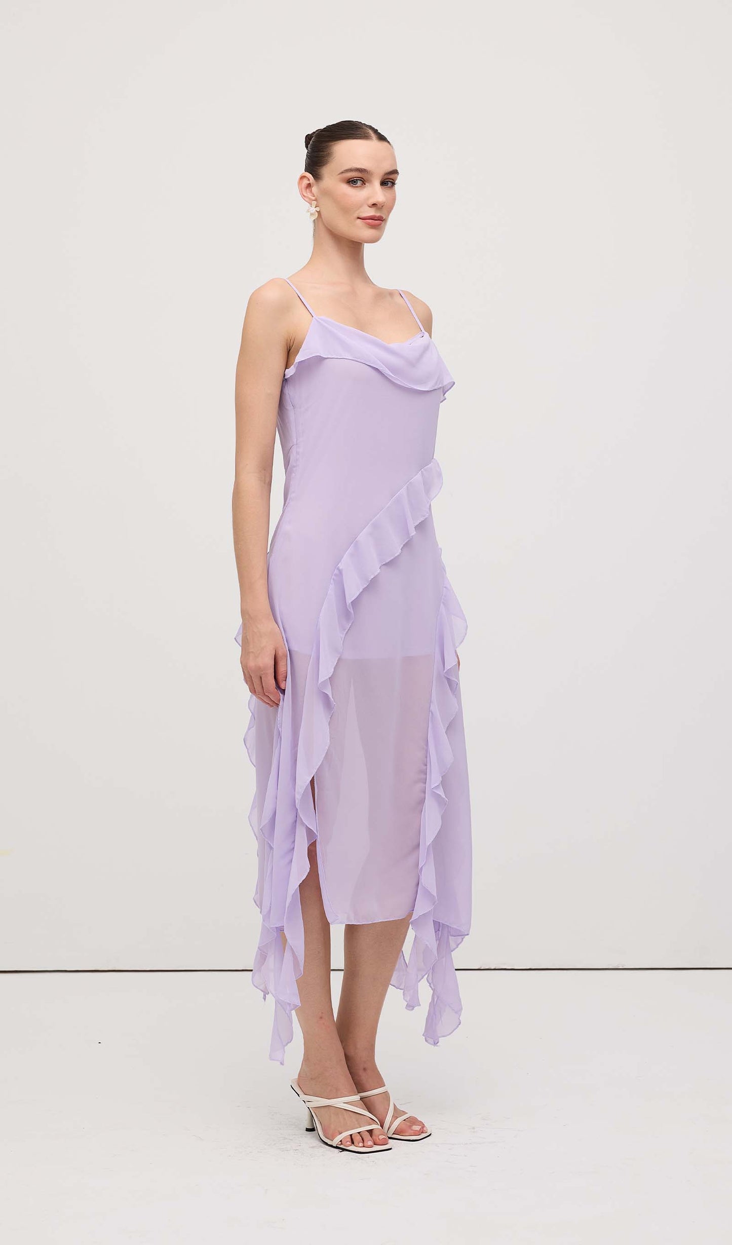 Ruffled Detail Maxi Dress