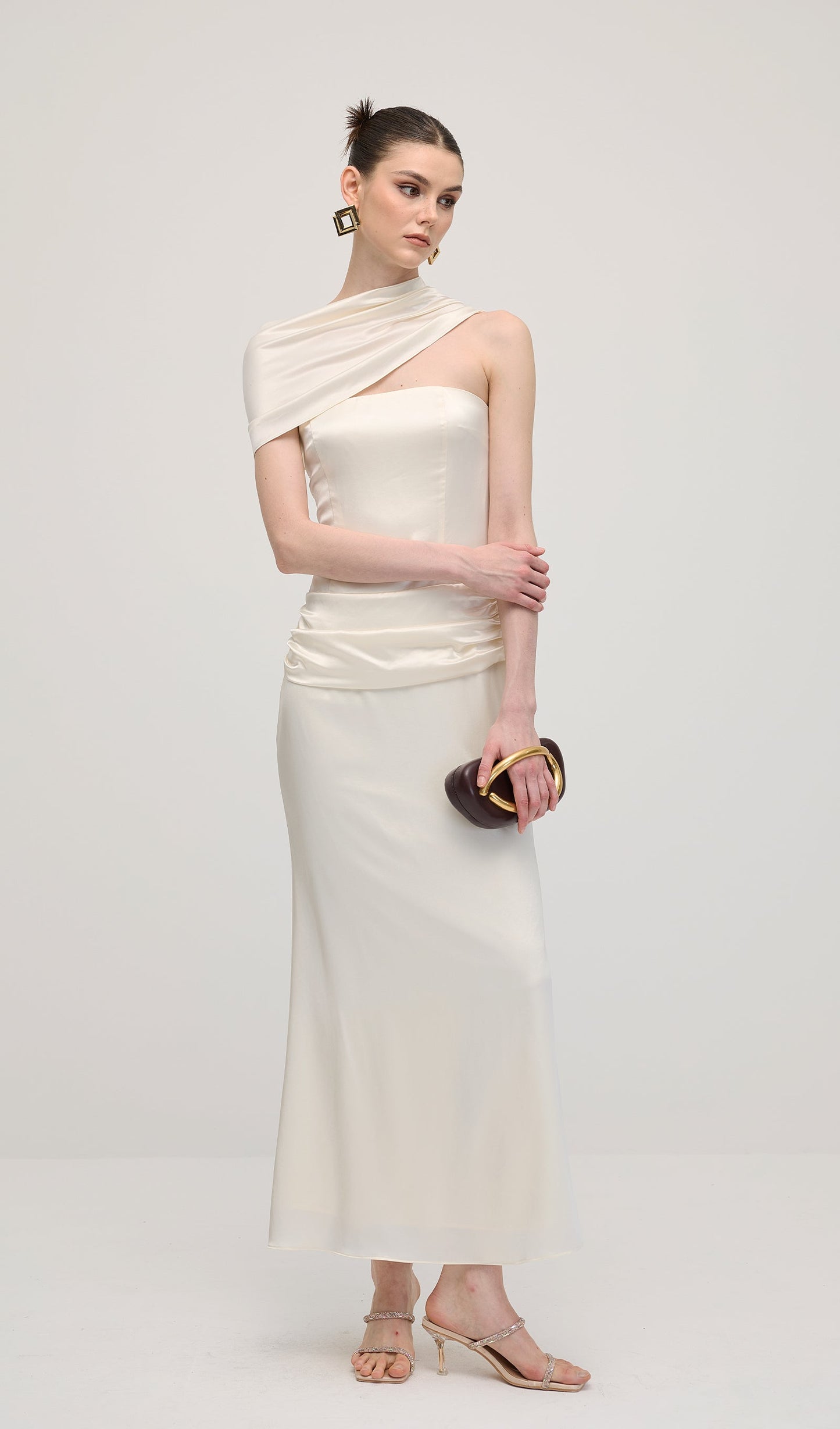 Satin Bodycon Maxi Dress