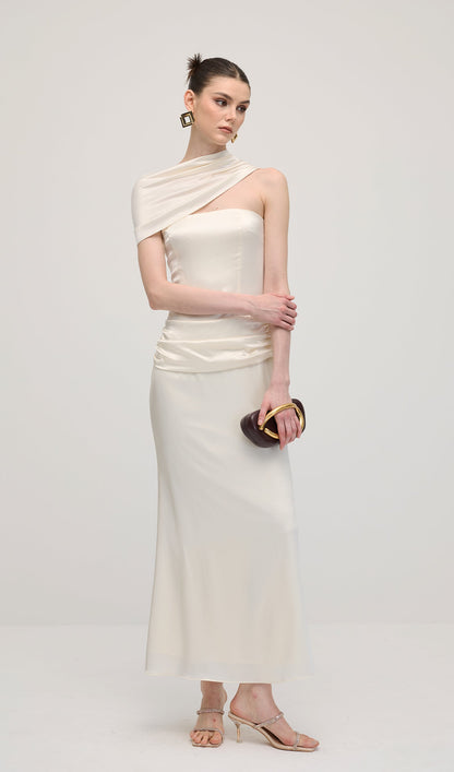 Satin Bodycon Maxi Dress
