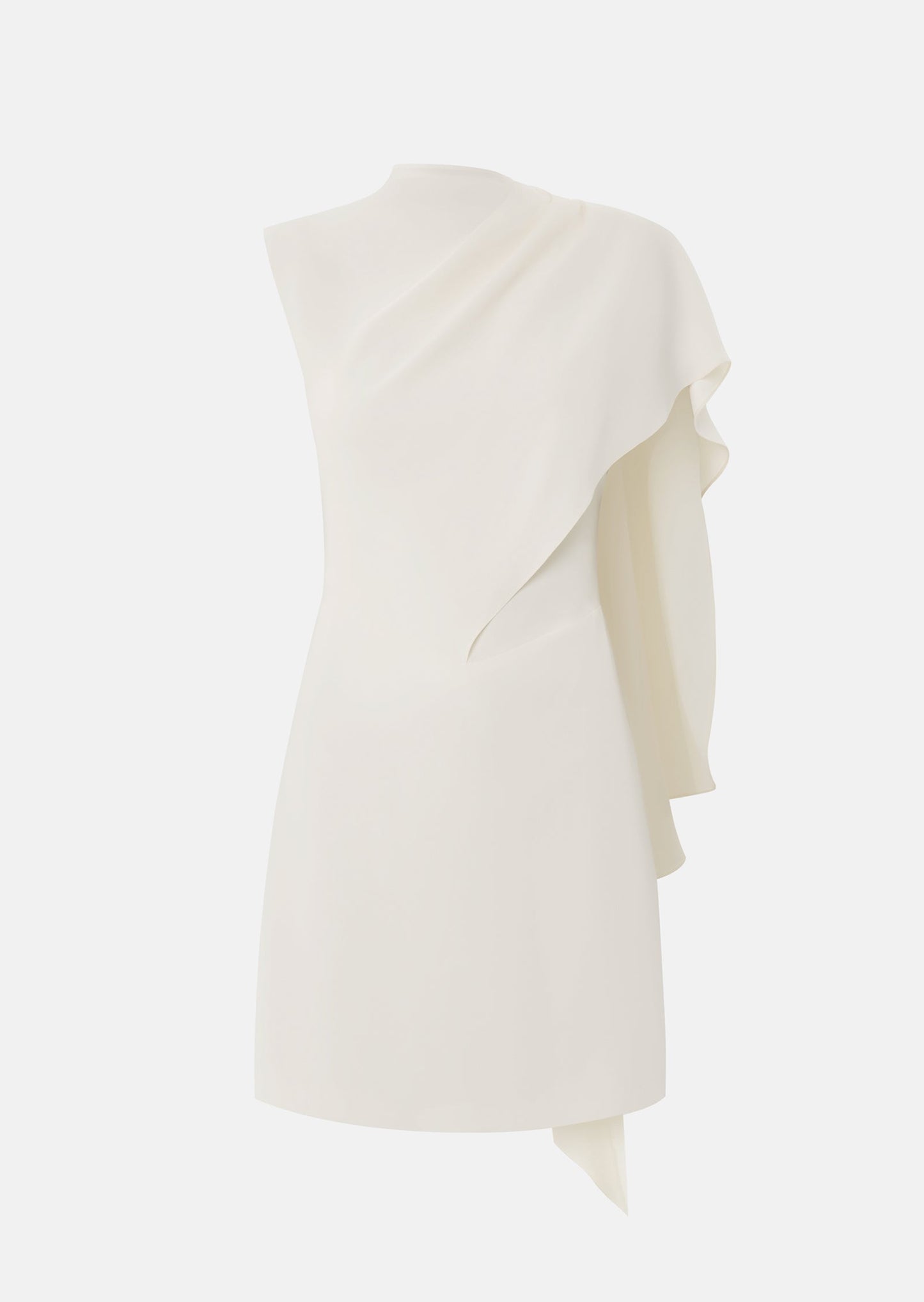 Fitted Mini Dress With Asymmetrical Draping