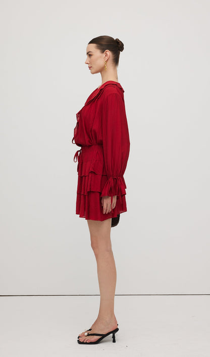 Ruffled Layered Mini Skirt Two Piece Sets