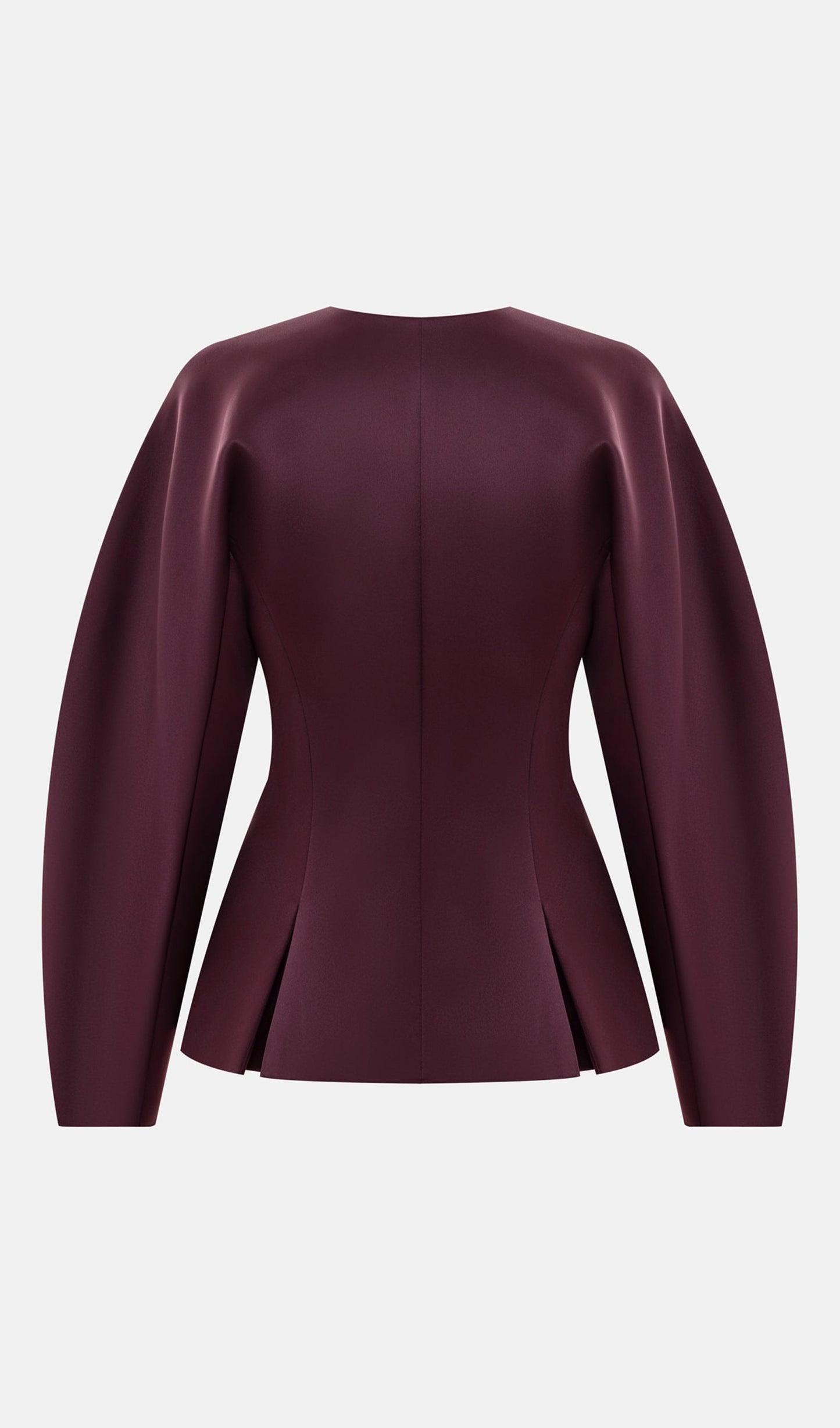 Jacket With Voluminous Sleeves And Waist Pleats
