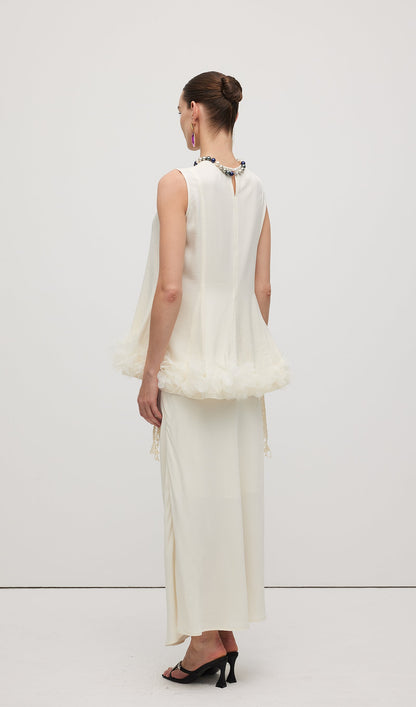 Sleeveless Ruffle Maxi Dress Sets