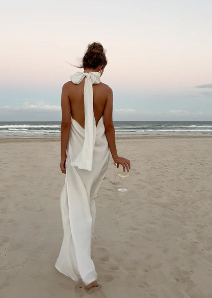 Sienna Halter Neck Split Maxi Dress