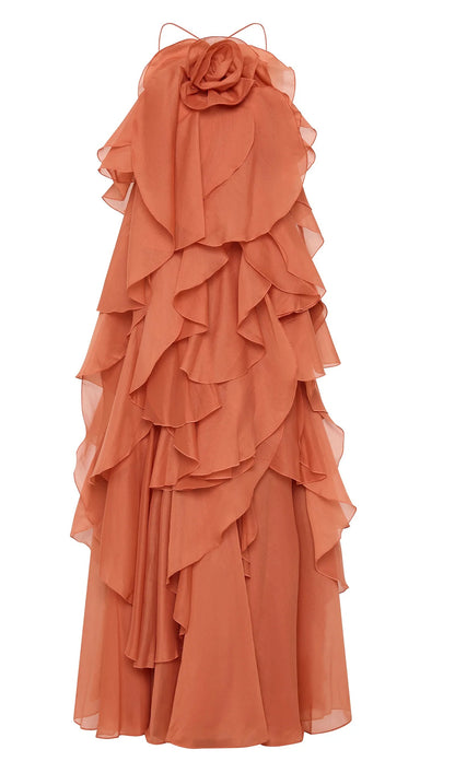 Halter Layered Maxi Dress
