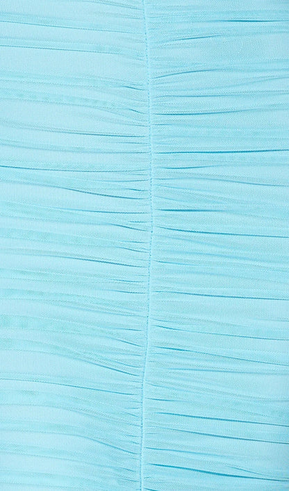 Ruched Mesh Maxi Dress