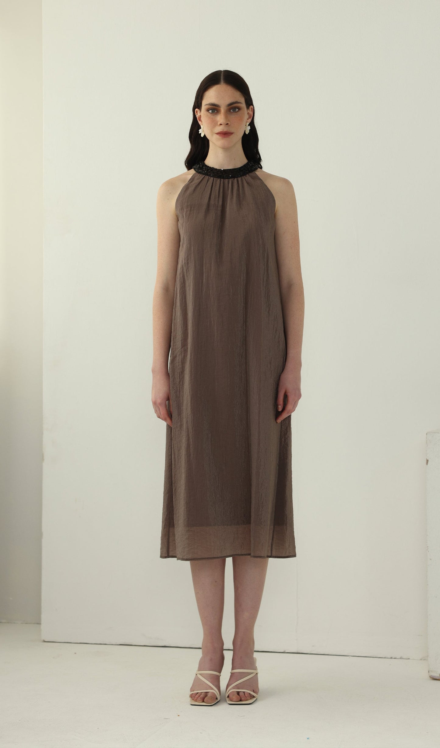 Halter Neck Relaxed Fit Maxi Dress