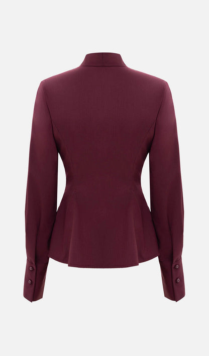 Fitted Wrap Blouse