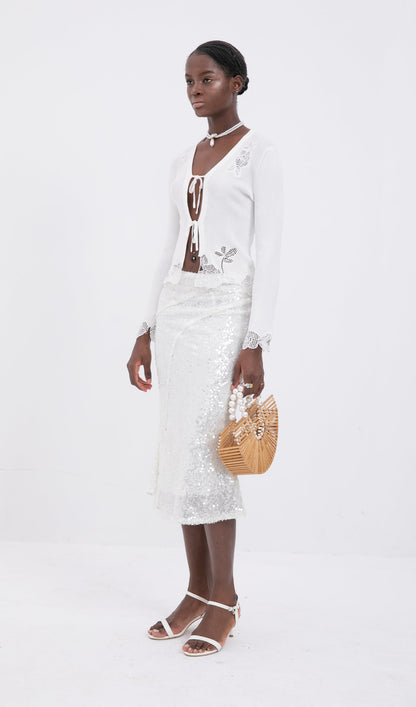 Mermaid Sequined Slim Midi Skirt
