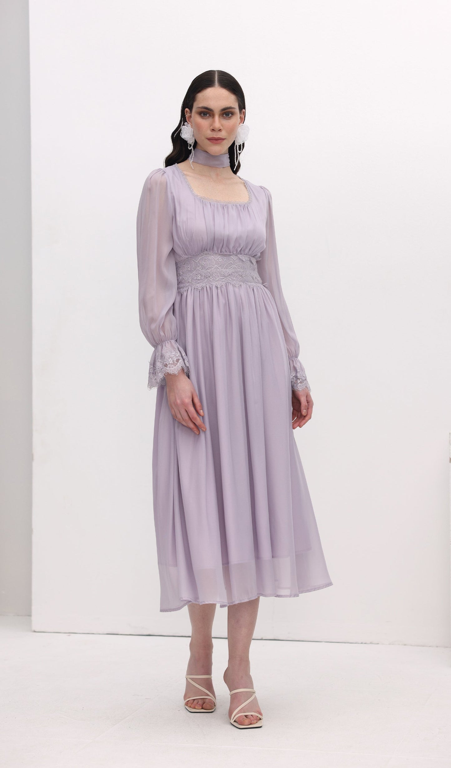 Vintage Long Sleeve Midi Dress