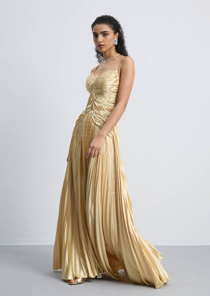 Noor Elegance Hiba Diamond Knot Maxi Dress