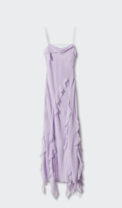 Ruffled Detail Maxi Dress