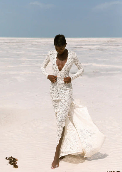 Esme Lace Open Back Maxi Dress