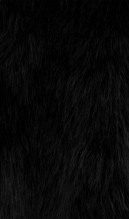 Trendy Black Maxi Length Eco-Coat