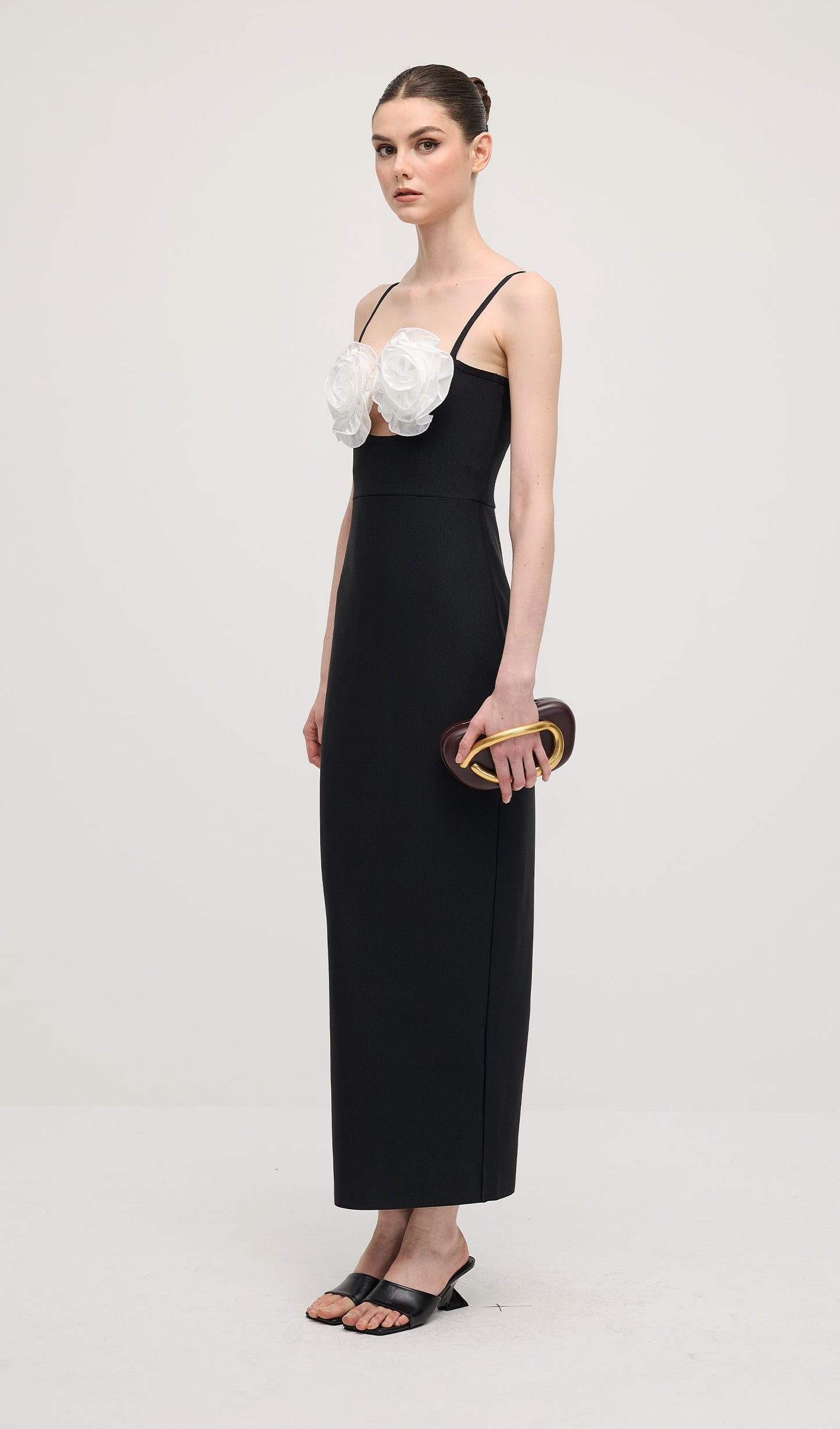 Flower Backless Cami Maxi Dress