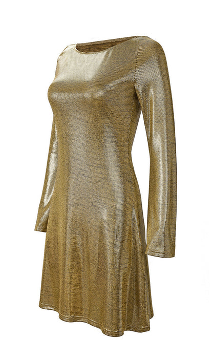 Noor Elegance Metallic Mini Dress