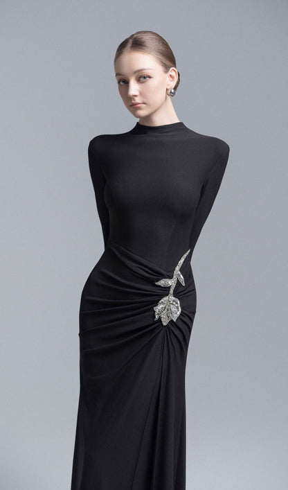 Bodice Mermaid Maxi Dress In Black