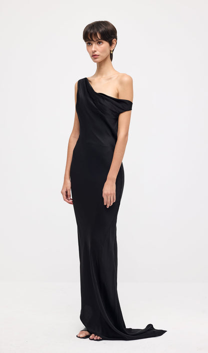 Slip With Asymmetrical Hem Maxi Dress