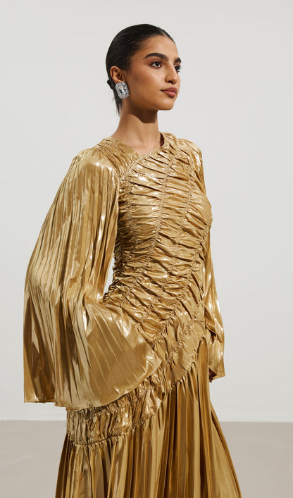 Metallic Maxi Dress