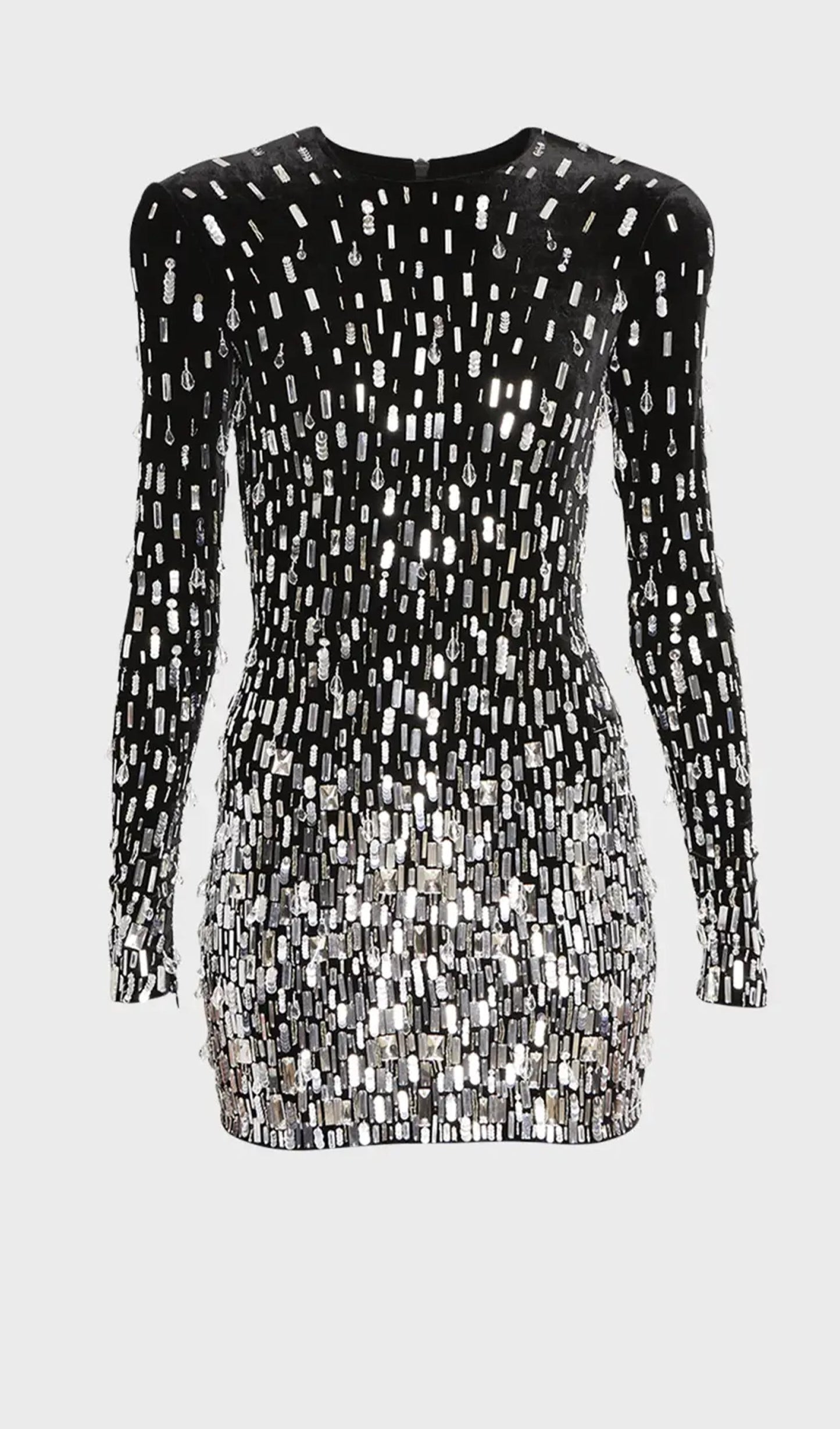 Trendy Degrade Crystal Mini Dress