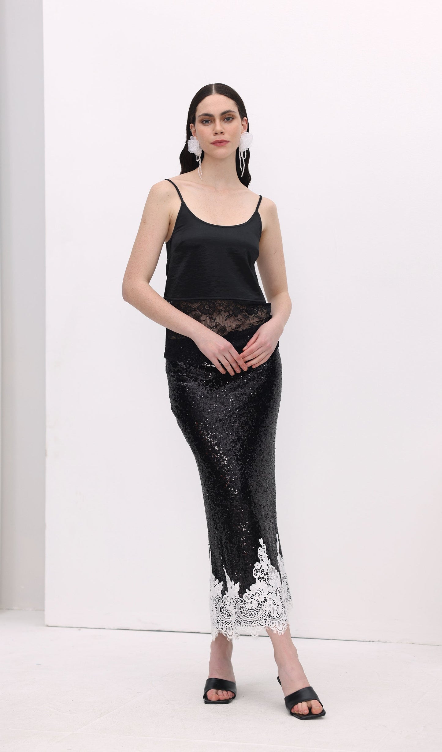Solid Lace Crop Top