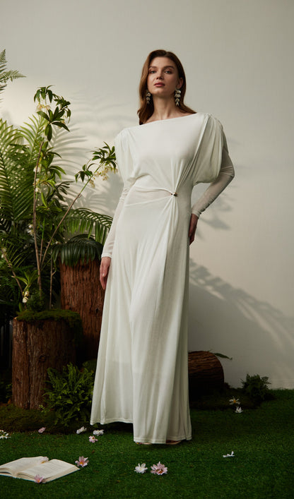 Metallic Decor Maxi Dress