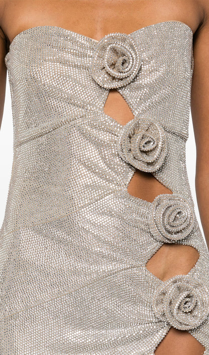 Crystal-Embellished Mini Dress