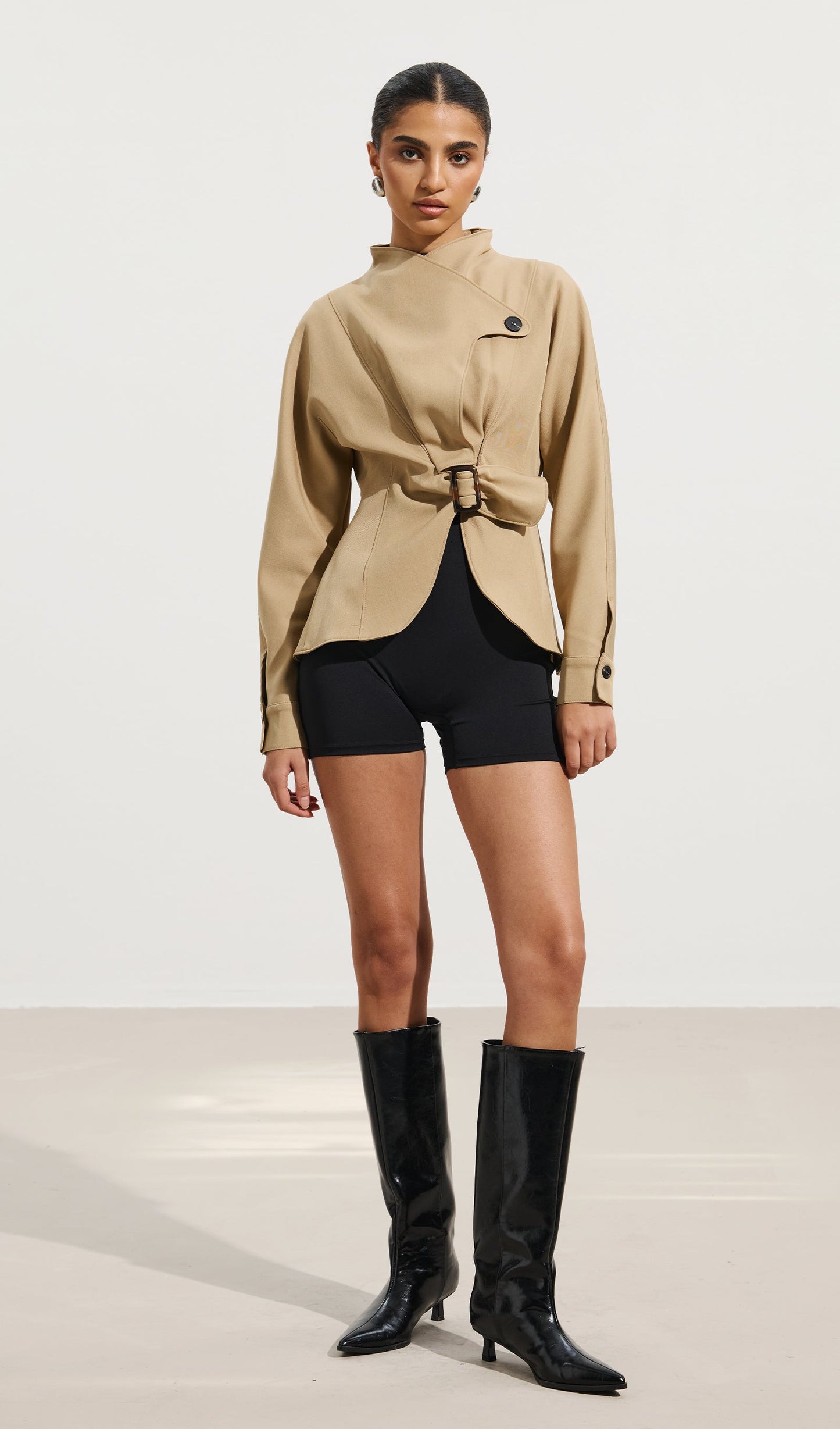 Irregular Button Down Coat