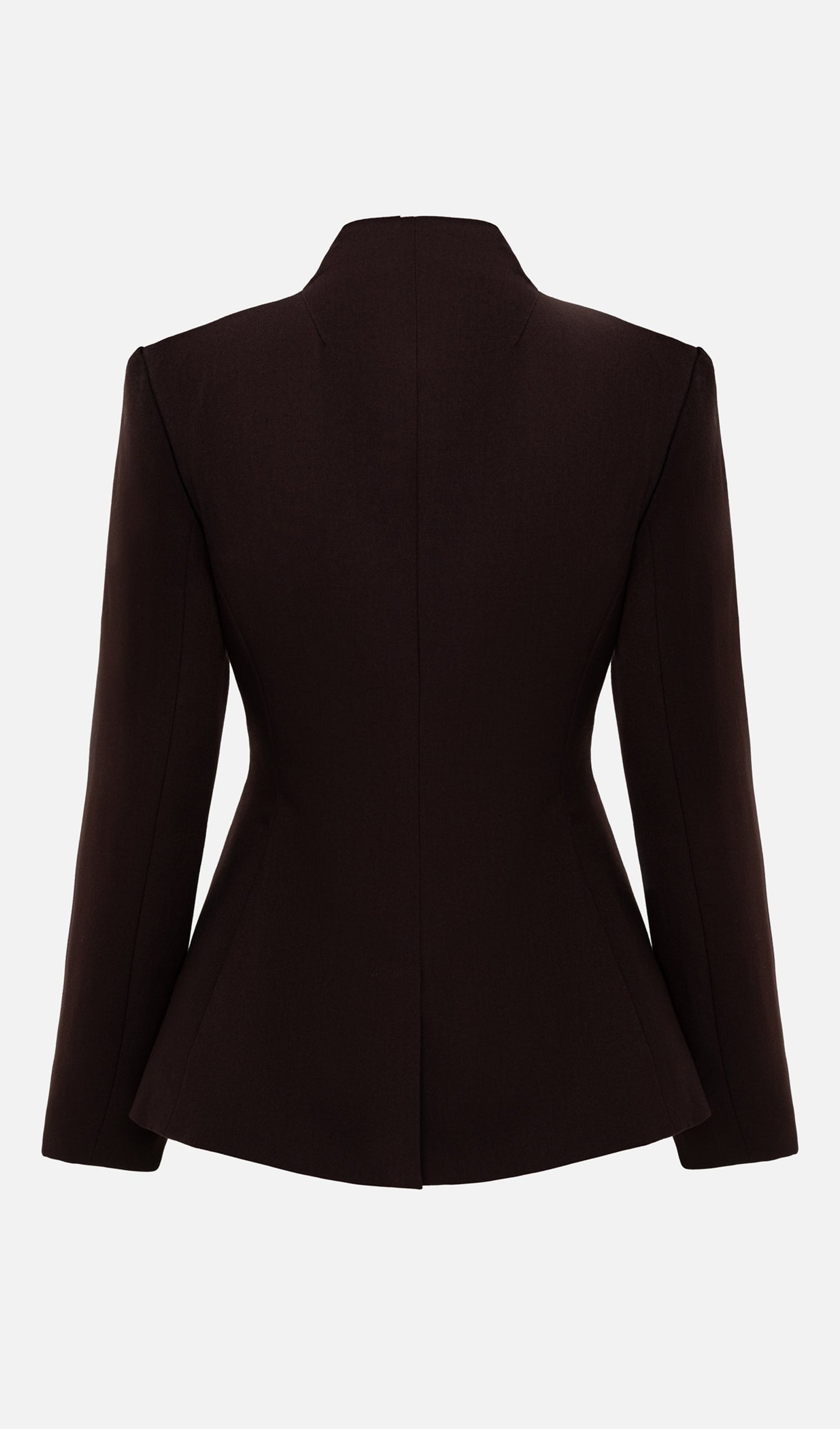 Fitted Jacket With High Collar & Maxi Pants