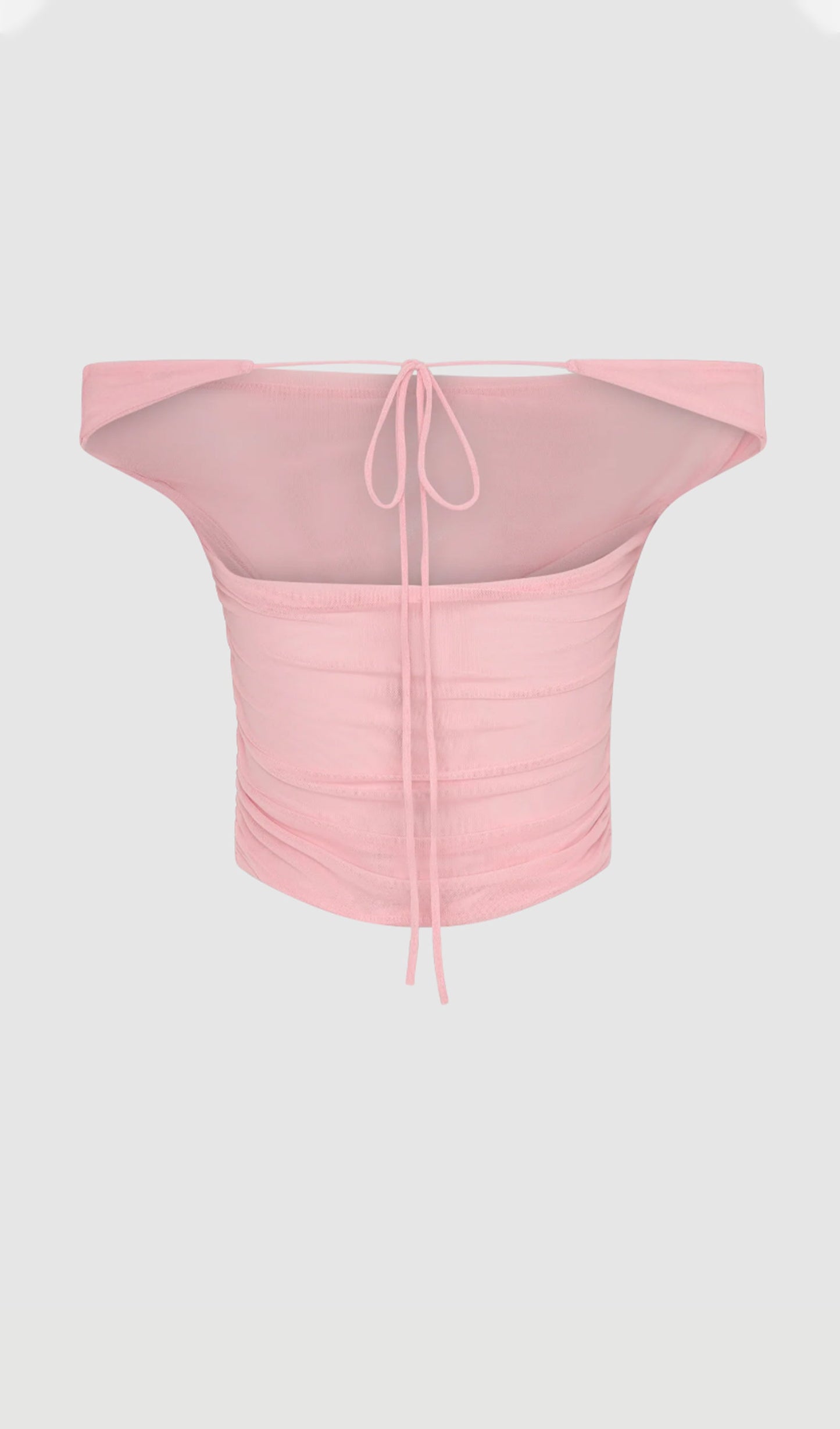 Mesh Top & Maxi Skirt In Pink