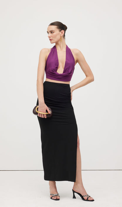 Cowl Neck Halter Top