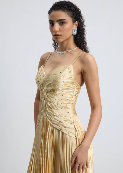 Noor Elegance Hiba Diamond Knot Maxi Dress